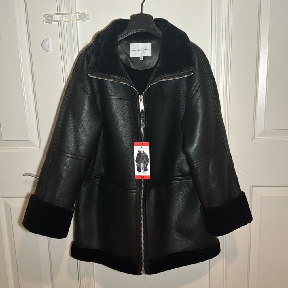 NEW! Rebecca Minkoff / Faux Leather Coat